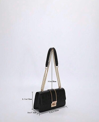 Siyah gold çanta - Görsel 2