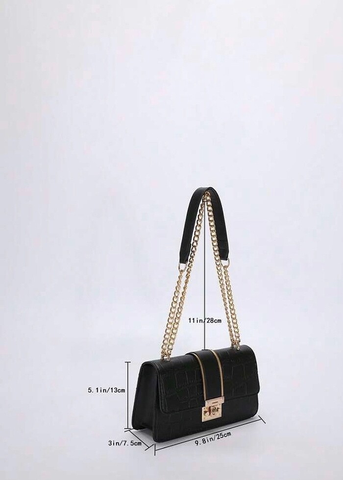 Siyah gold çanta - Görsel 2