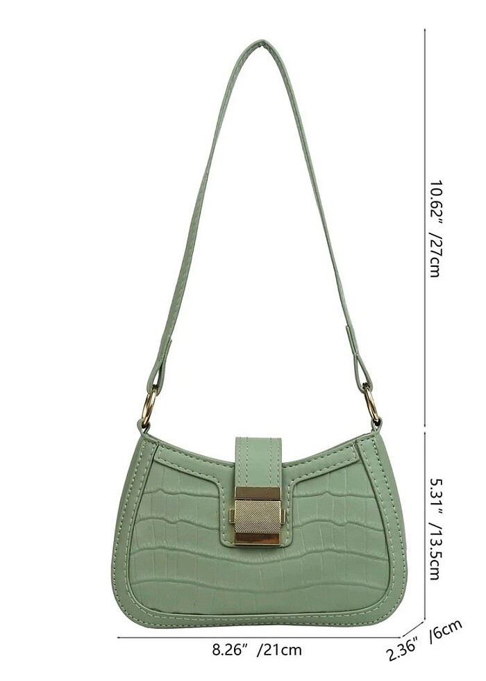 Yeşil gold çanta - Görsel 4