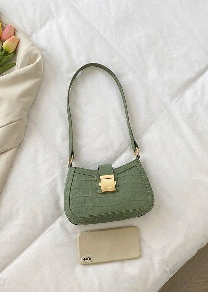 Yeşil gold çanta - Görsel 5