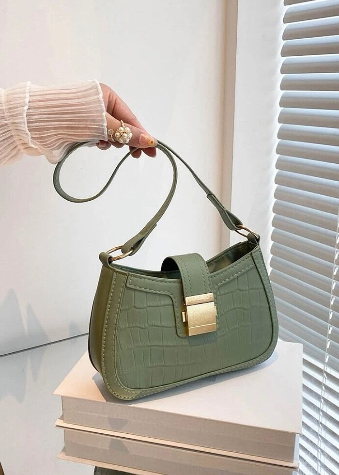 Yeşil gold çanta - Görsel 2