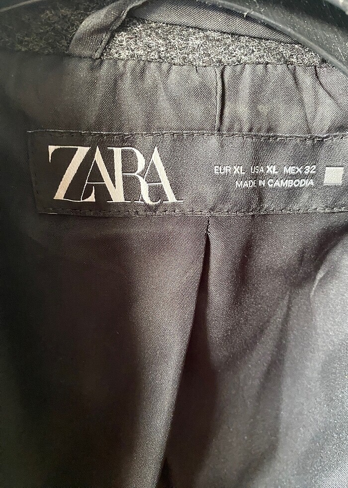 Zara gri kaban - Görsel 3