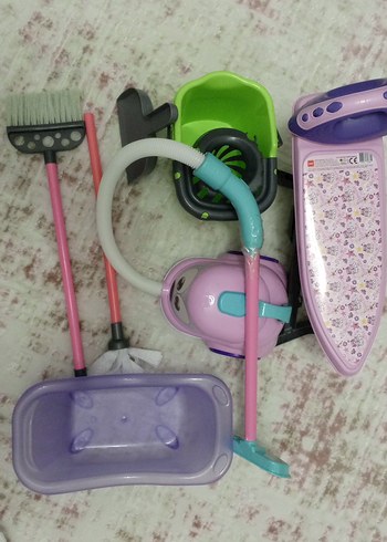 Renkli Pembe Oyuncak Temizlik Seti