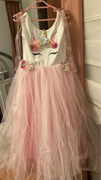 Tadashi Shoji Unicorn kız çocuk elbise