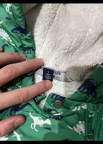 Koyu Yeşil Desenli Bebek Tulum - Görsel 2