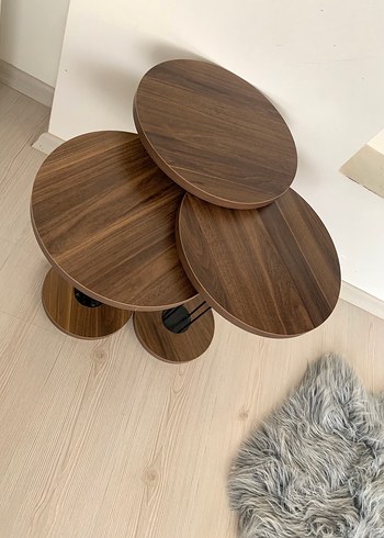Beden Kahverengi Modern Yuvarlak Tabaklar