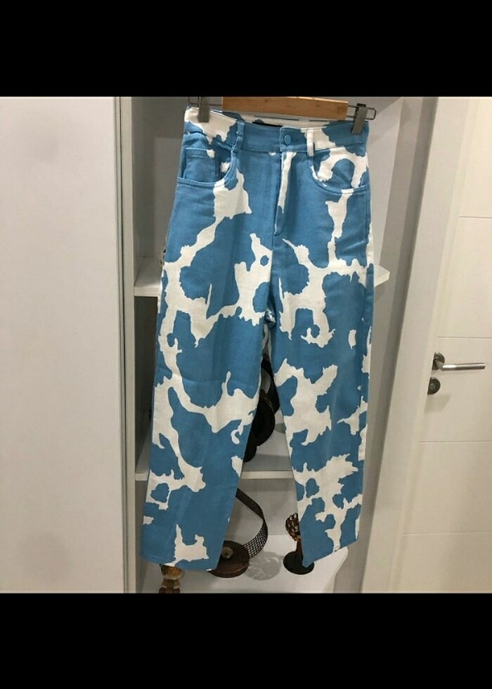 Inek desenli pantolon  - Görsel 2
