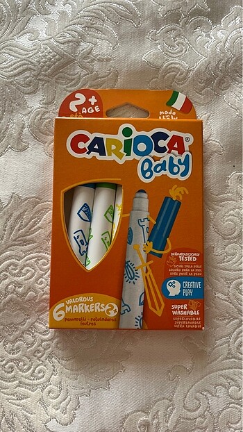 Carioca Baby yıkanabilir jumbo of6lı keçeli kalem