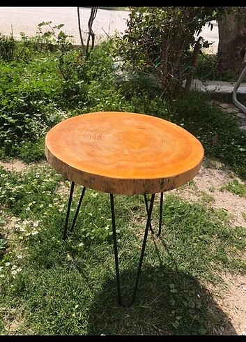  Beden kahverengi Renk El emeği ahşap sehpa 