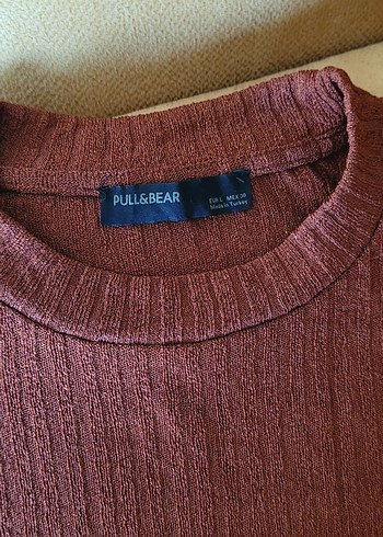 Kahverengi Kadın Kısa Kollu Triko Tişört - Görsel 2