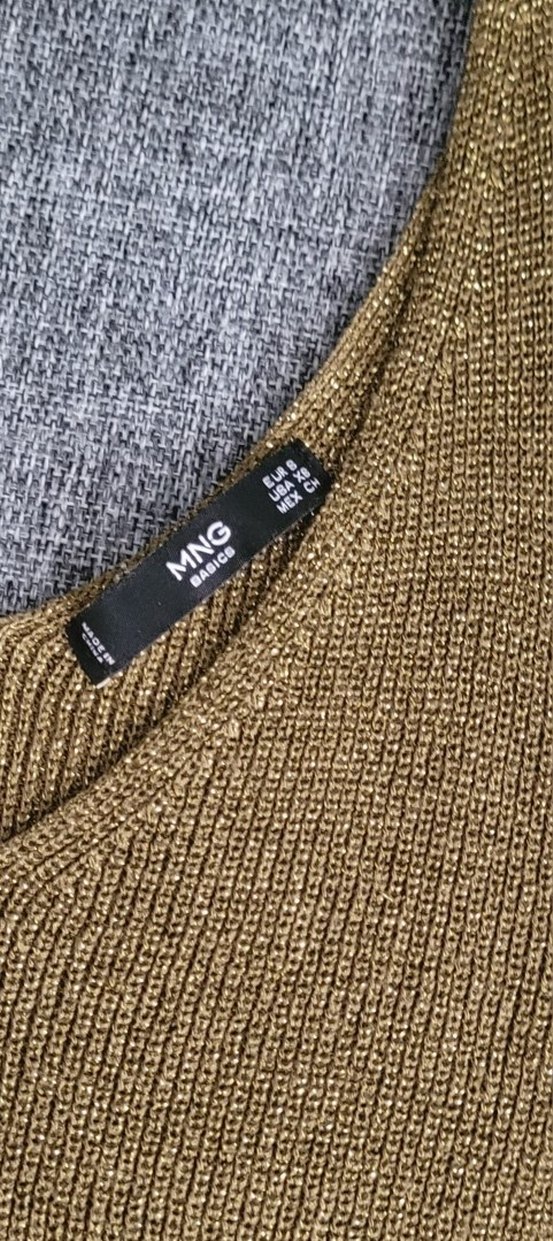 Kadın Haki V Yaka Uzun Örgü Yün Triko - Görsel 3