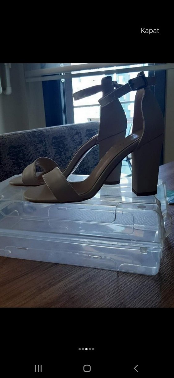 Bej Kadın Topuklu Günlük Ayakkabı - Görsel 3