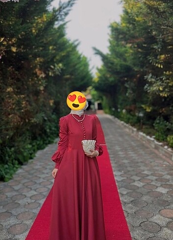 38 Beden Nar çiçeği tesettür elbise