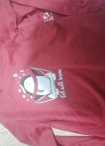 5 Yaş Beden kırmızı Renk Kadife pijama takımı