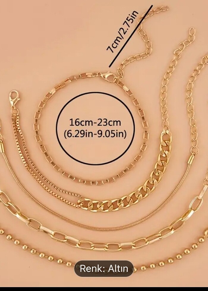 Beşli set kadın bileklik - Görsel 2