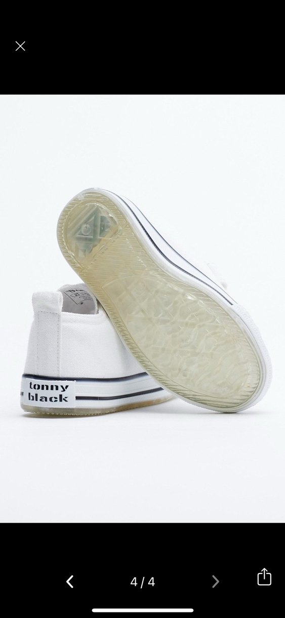 Beyaz Çocuk Cırt Cırtlı Spor Ayakkabı - Görsel 3