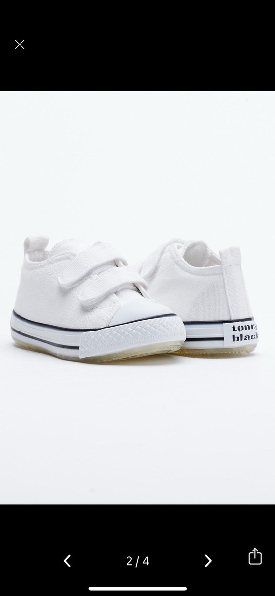 Beyaz Çocuk Cırt Cırtlı Spor Ayakkabı - Görsel 2