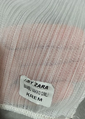 Nakışlı Beyaz Gri Püsküllü Perde - Görsel 8