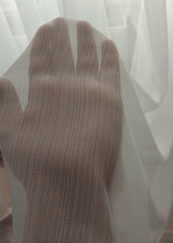 Nakışlı Beyaz Gri Püsküllü Perde - Görsel 10