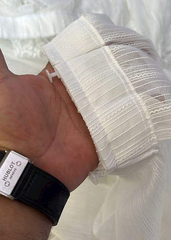 Beyaz Şeffaf Çizgili Tül Perde Kdk30 - Görsel 13