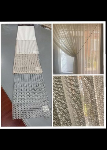 Beyaz Şeffaf Çizgili Tül Perde Kdk30 - Görsel 2