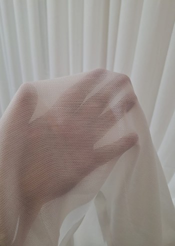 Beyaz Şeffaf Çizgili Tül Perde Kdk30 - Görsel 12
