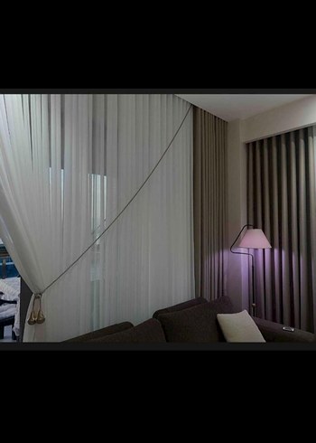 Beyaz Şeffaf Çizgili Tül Perde Kdk30 - Görsel 11