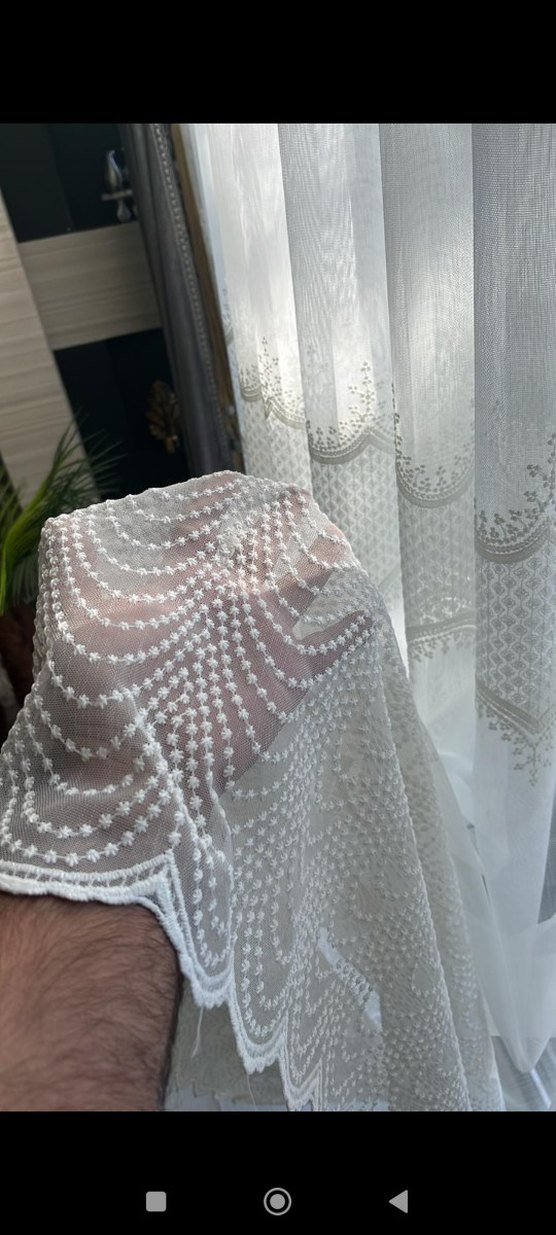 Beyaz Şeffaf Çizgili Tül Perde Kdk30 - Görsel 3