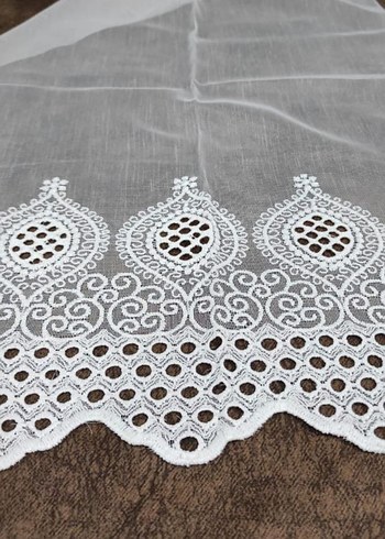 beyaz Nakışlı Beyaz Perde - Görsel 4