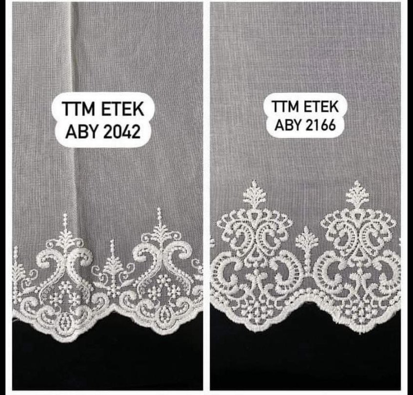 beyaz Nakışlı Beyaz Perde - Görsel 3