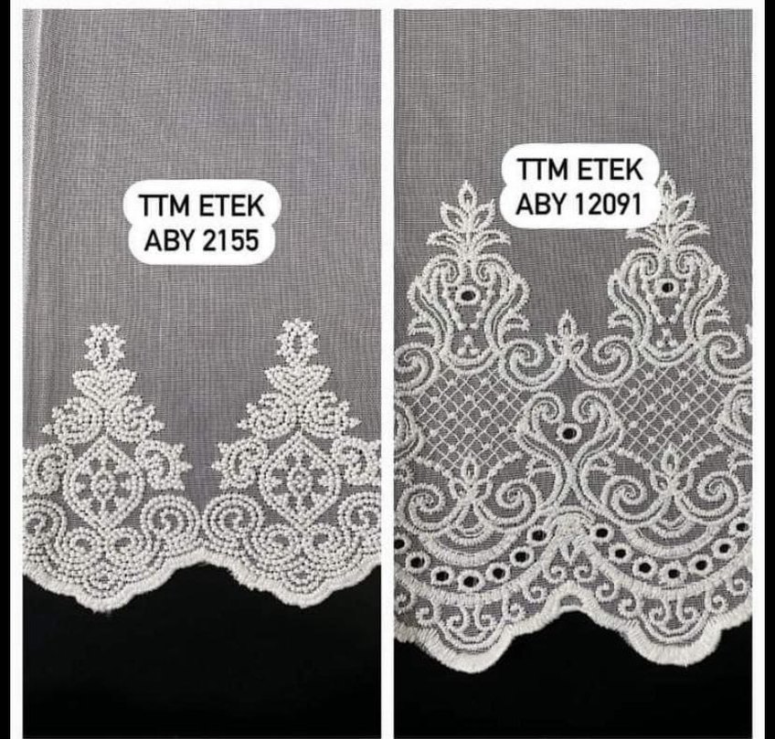 beyaz Nakışlı Beyaz Perde - Görsel 2