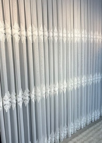  Beden yeşil Renk Diger Işık Yeşili Sık Pileli Tül Perde 270x285 cm