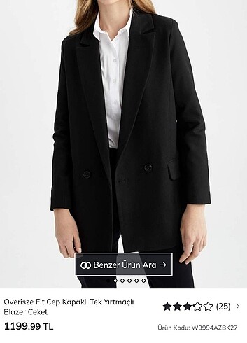 Defacto siyah blazer ceket