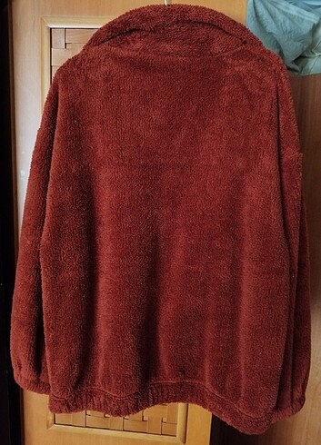 universal Beden bordo Renk Kiremit peluş mont