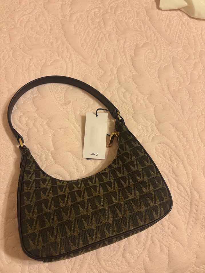 Kahverengi Baskılı mango Kadın Çanta - Görsel 4