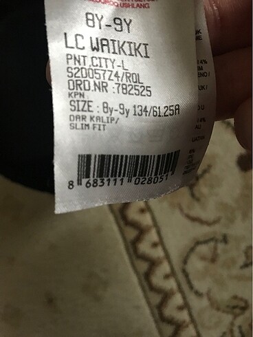 9 Yaş Beden siyah Renk ERKEK ÇOCUK PANTOLON