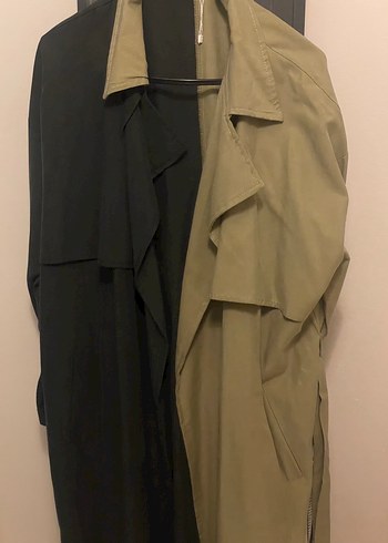 Kadın Uzun Paça Salaş Khaki Trençkot