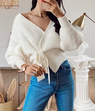 Zara bağlamalı hırka