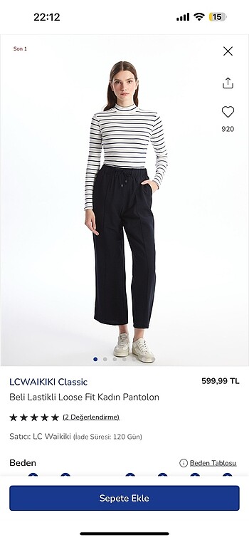 LCW Classic Siyah Pantolon