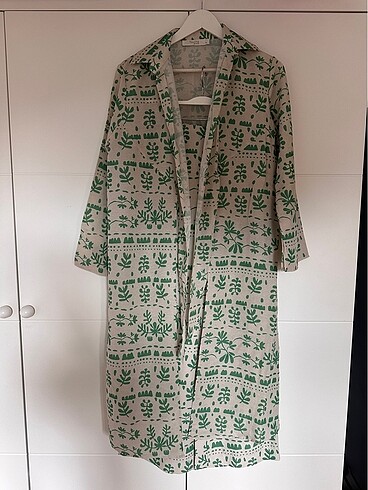 Keten kimono pantolon takım