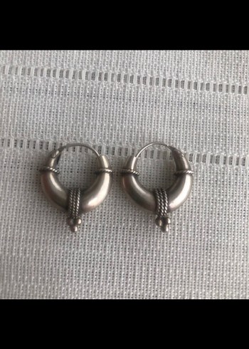 Sterling silver Vintage etnik halka küpe
