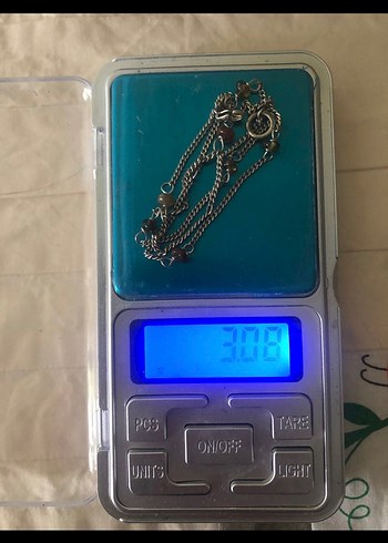 Sterling silver Gümüş turmalin taşlı kolye