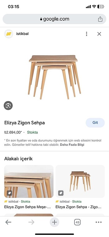 H&M İstikbal elizya zigon sehpa