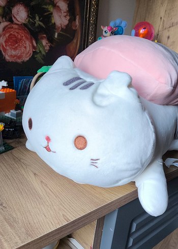 Miniso miniso Beyaz Pastel Peluş Kedi Oyuncak