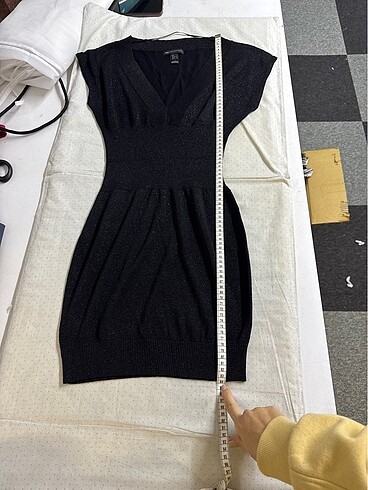 Simli triko elbise - Görsel 3