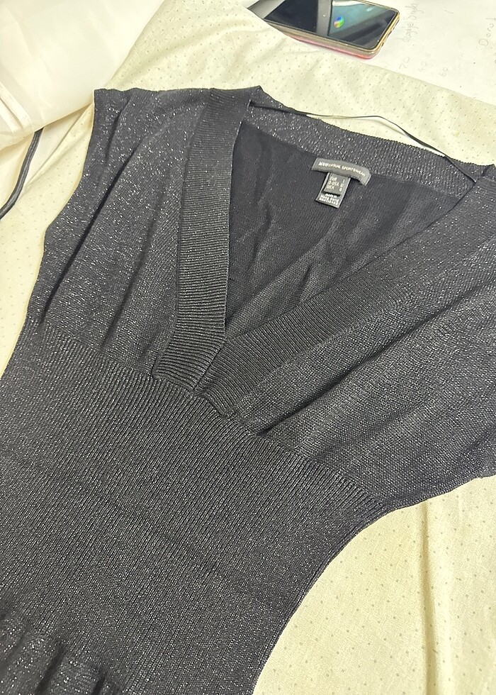 Simli triko elbise - Görsel 4