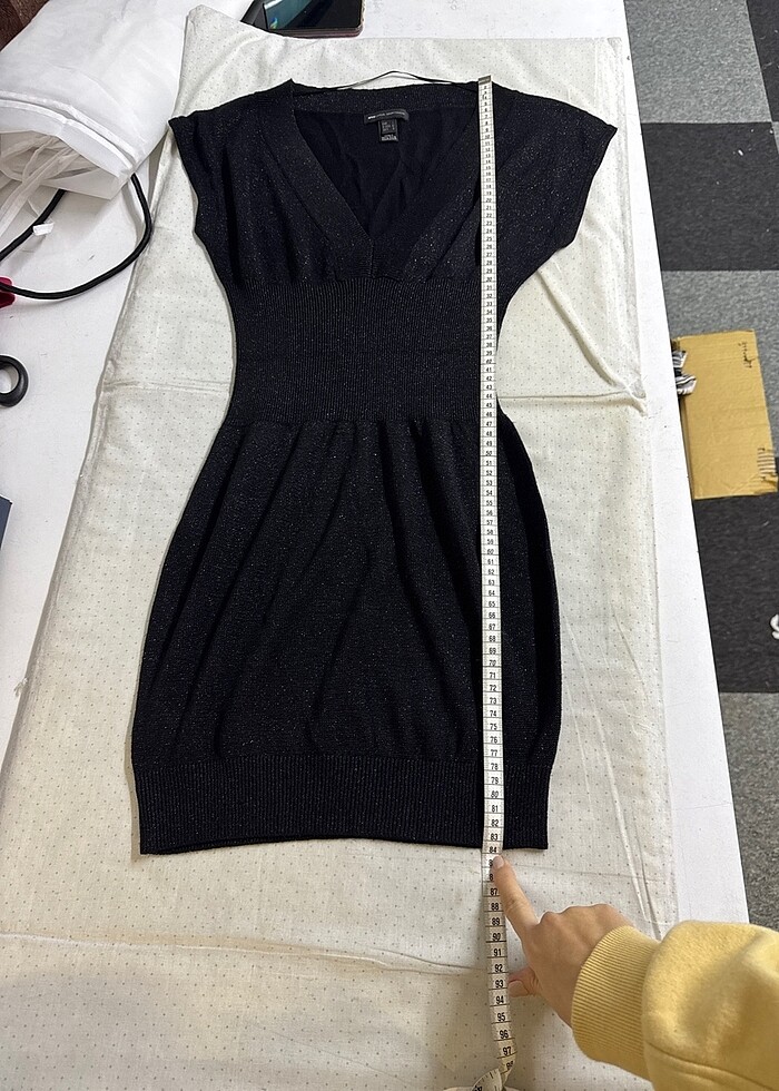 Simli triko elbise - Görsel 3