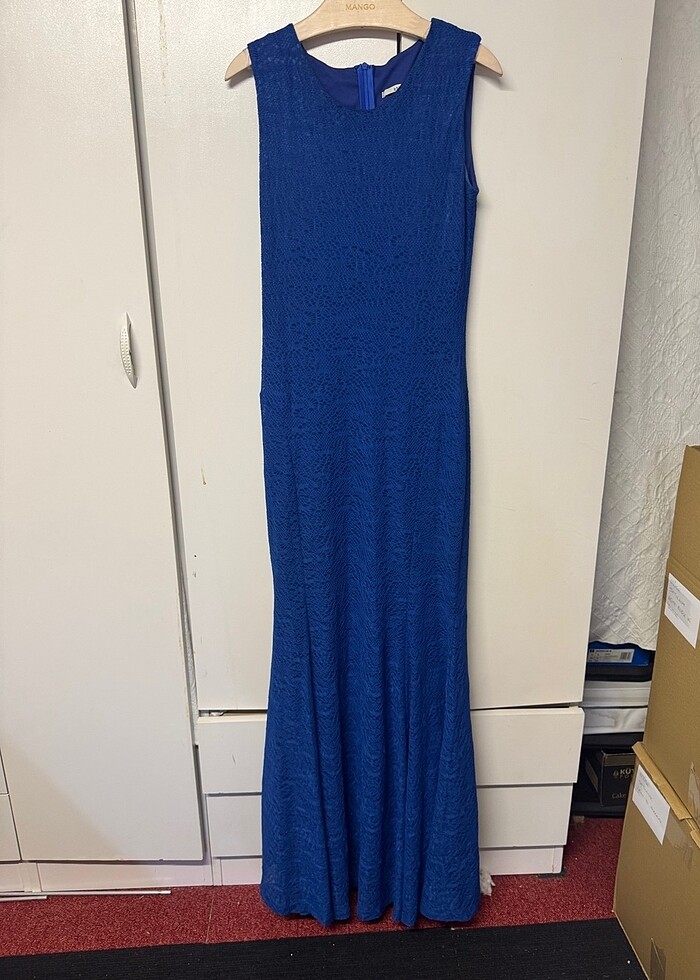 Güpürlü balık kesim elbise - Görsel 3