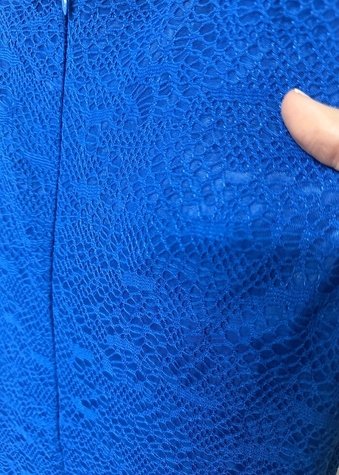 Güpürlü balık kesim elbise - Görsel 4