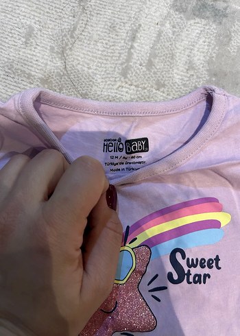 Kız Çocuk Renkli Baskılı Tişört ve şort - Görsel 3